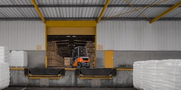 Toyotoa Tonero diesel powered forklift truck in a warehouse