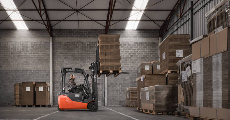 toyota truck in the warehouse