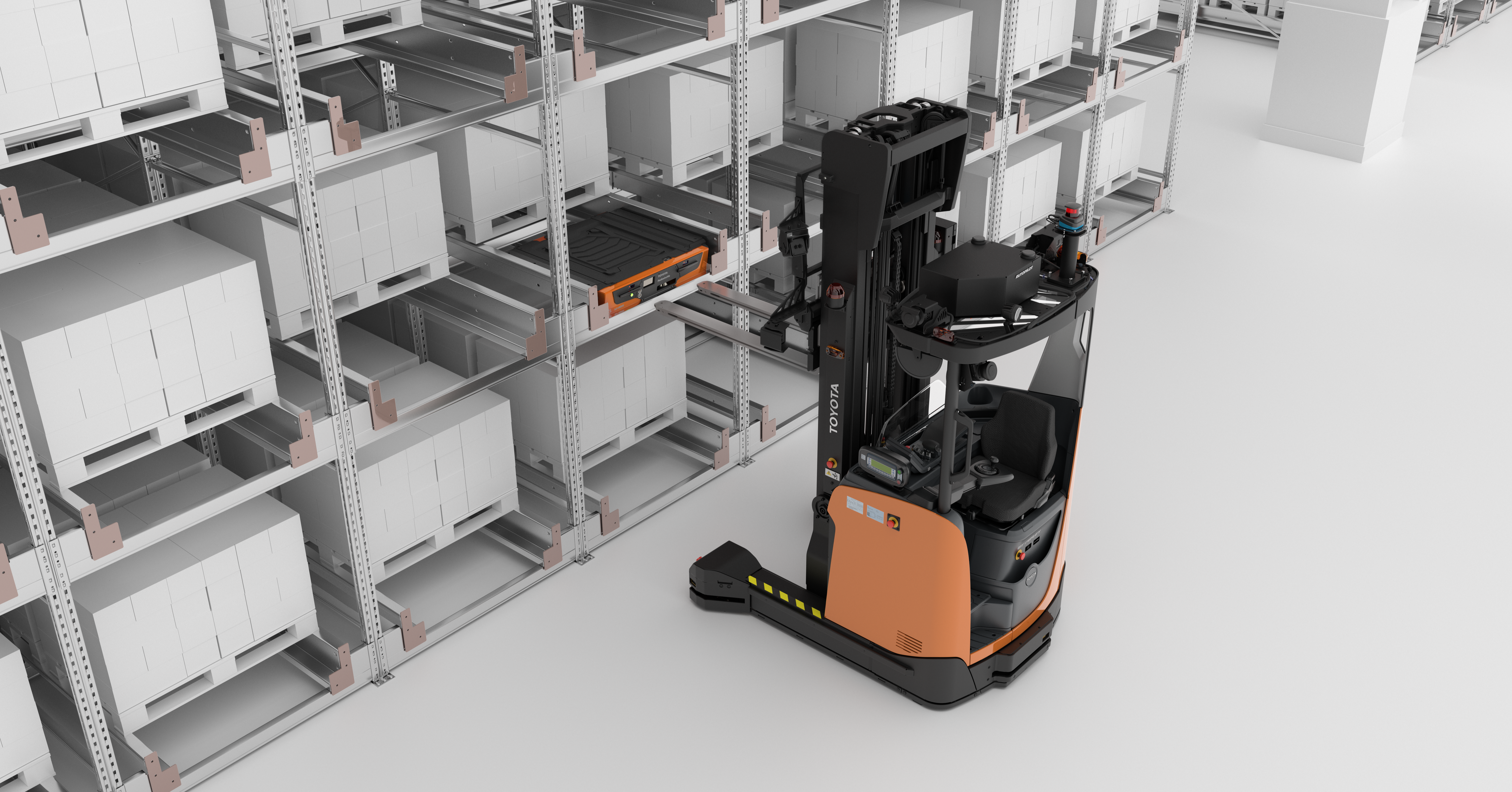 toyota forklift in a warehouse that benefits from automation