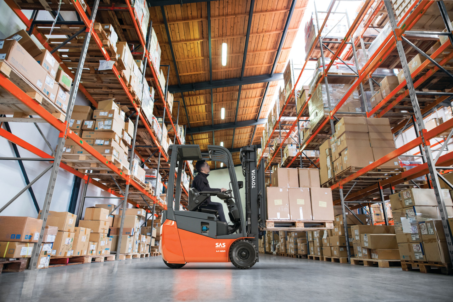 toyota truck in warehouse